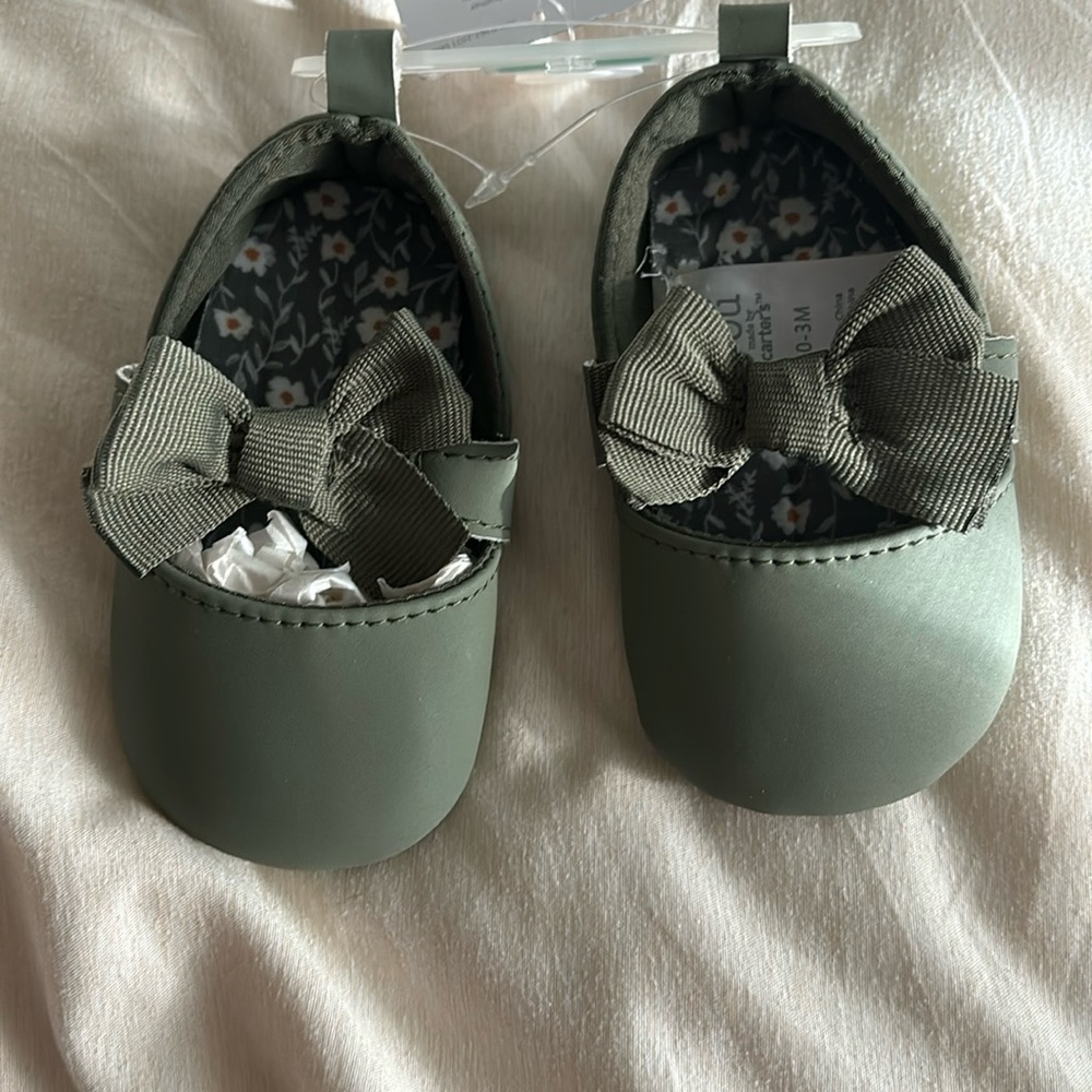 NEW, NEVER USED - Baby Girl Carters Flats